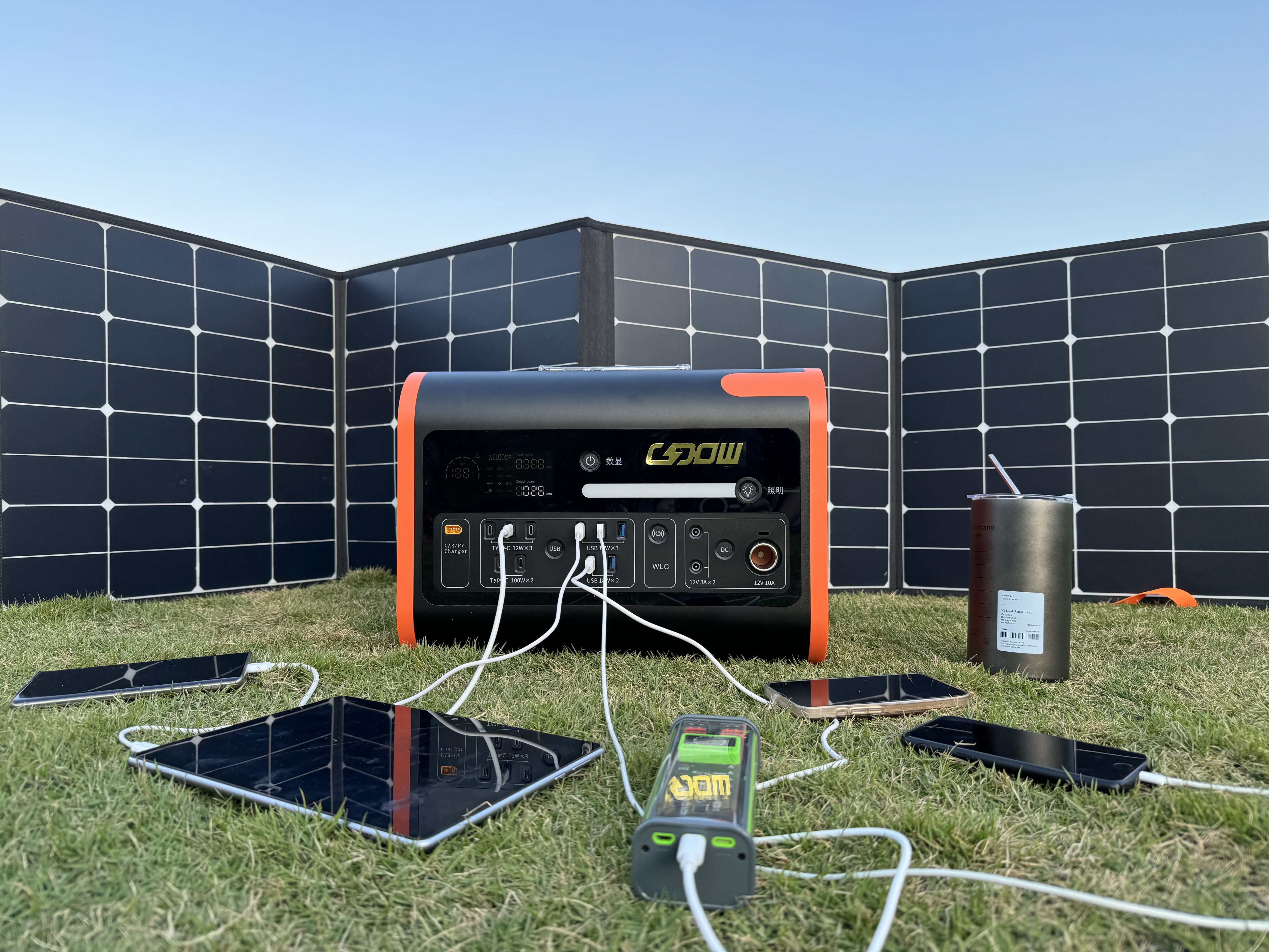 2200W Large Capacity Portable Solar Generator Energy Storage Power Station