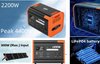 Portable Solar Power Station 5000W 3000W 2000W 1000W 600W 110V 120V 220V AC Output Home Generator With LiFePO4 Battery