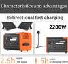 Portable Solar Power Station 5000W 3000W 2000W 1000W 600W 110V 120V 220V AC Output Home Generator With LiFePO4 Battery