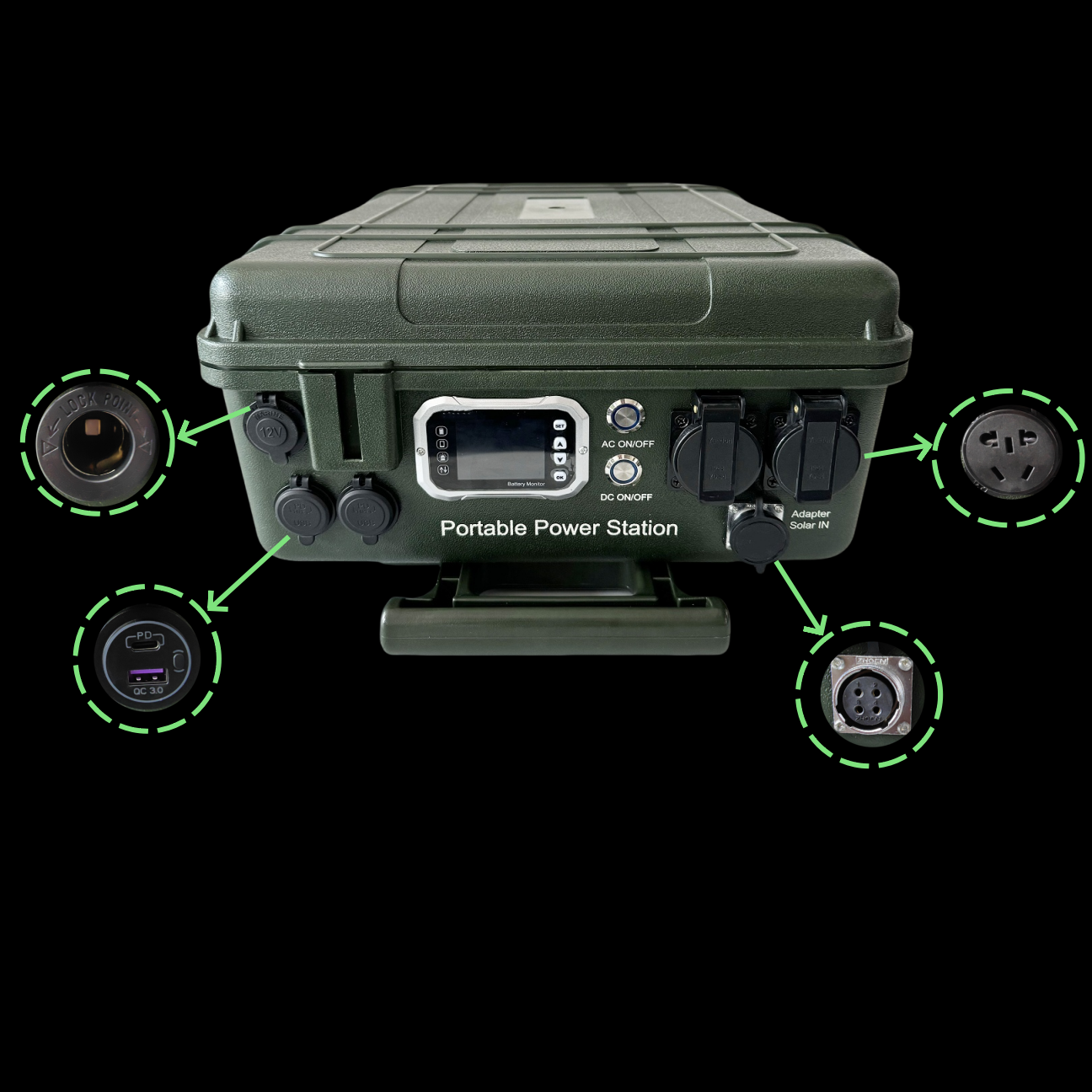 6000W Outdoor Power Station Ternary Lithium Battery Portable Solar Generator Camping Emergency Power Supply