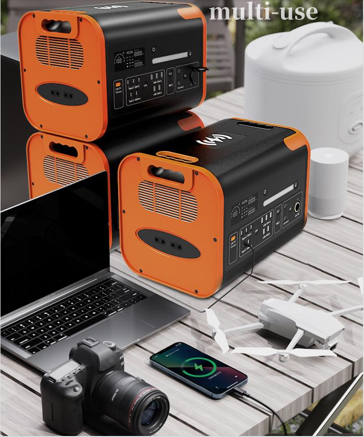 2200W Portable Rechargeable Power Station LiFePO4 Battery Camping Solar Generator