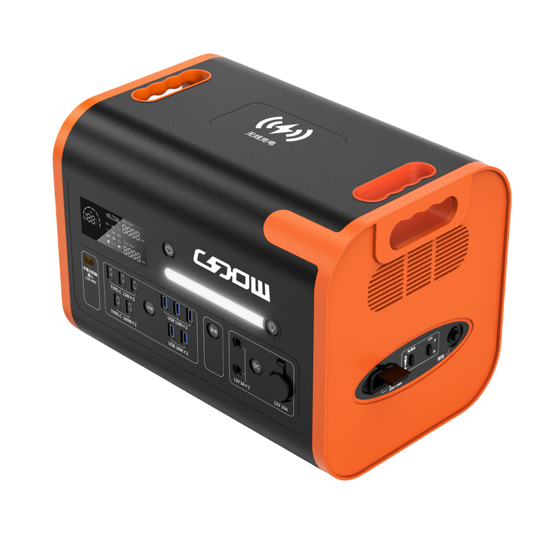 2200W Portable Rechargeable Power Station LiFePO4 Battery Camping Solar Generator