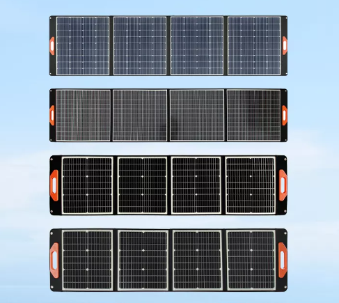 Image of an acre of solar panels spread across open land, capturing sunlight to generate renewable energy.